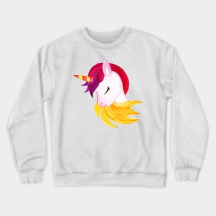 Unicorn , watercolor painting Crewneck Sweatshirt